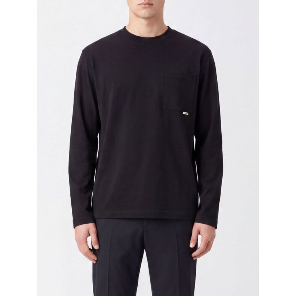 Jil Sander Men Jil Sander Long-Sleeved Cotton T-Shirt With Patch Pocket